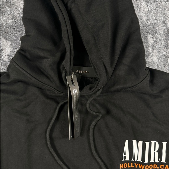 AMIRI Bones logo print Men’s hoodie in black/Orange Mens Size Large - Picture 3 of 4